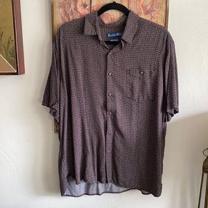 BATIK BAY 100% RAYON CASUAL BUTTON DOWN SHIRT XL